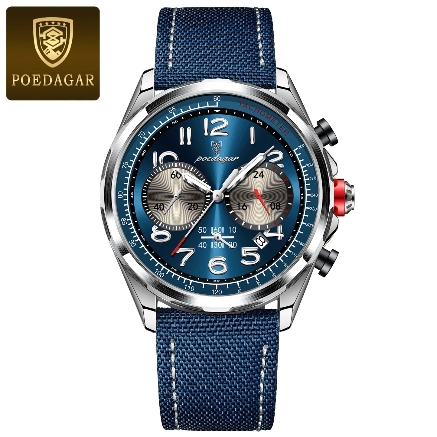 POEDAGAR Luxury Watch Men Quartz Waterproof