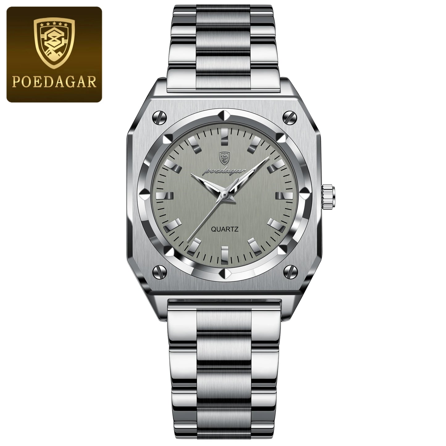 POEDAGAR Luxury Elegant Square Ladies Watch Waterproof