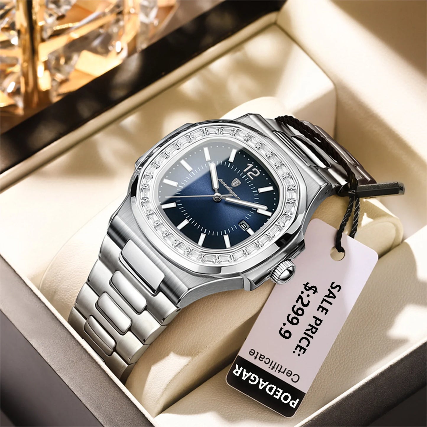 POEDAGAR Luxury Man Quartz Watch Waterproof