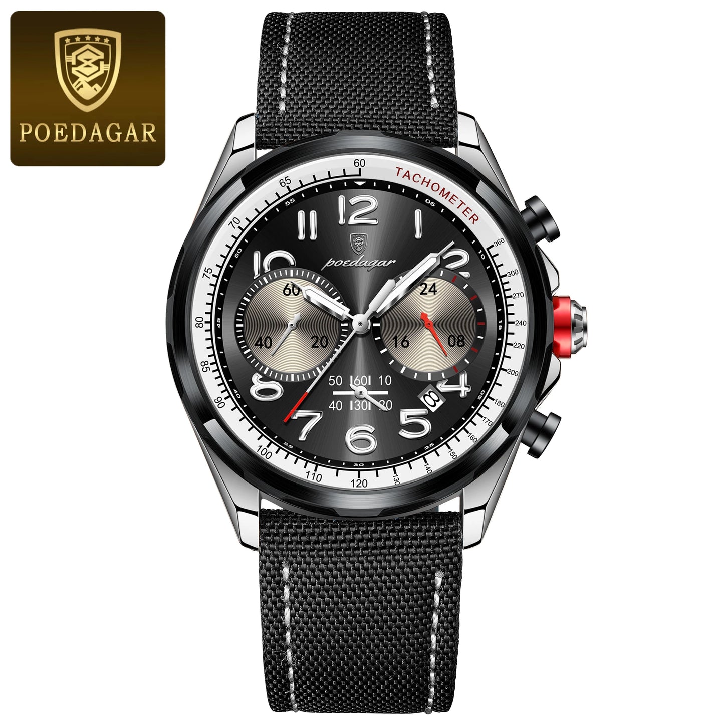 POEDAGAR Luxury Watch Men Quartz Waterproof