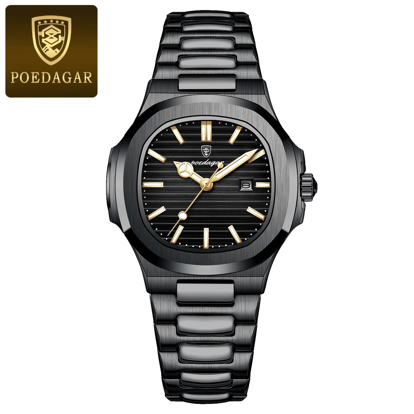 POEDAGAR Luxury Square Watch for Woman Waterproof