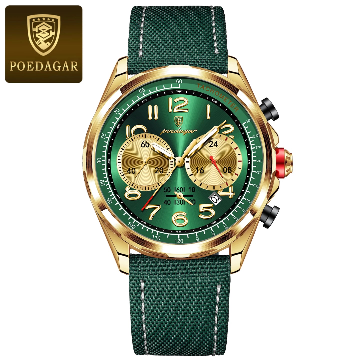 POEDAGAR Luxury Watch Men Quartz Waterproof