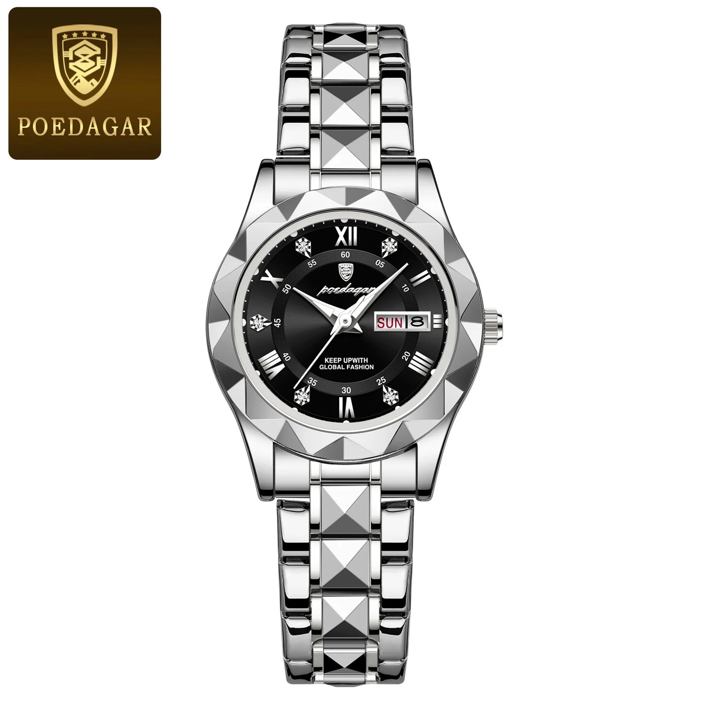 POEDAGAR Luxury Quartz Watch for Ladies Waterproof