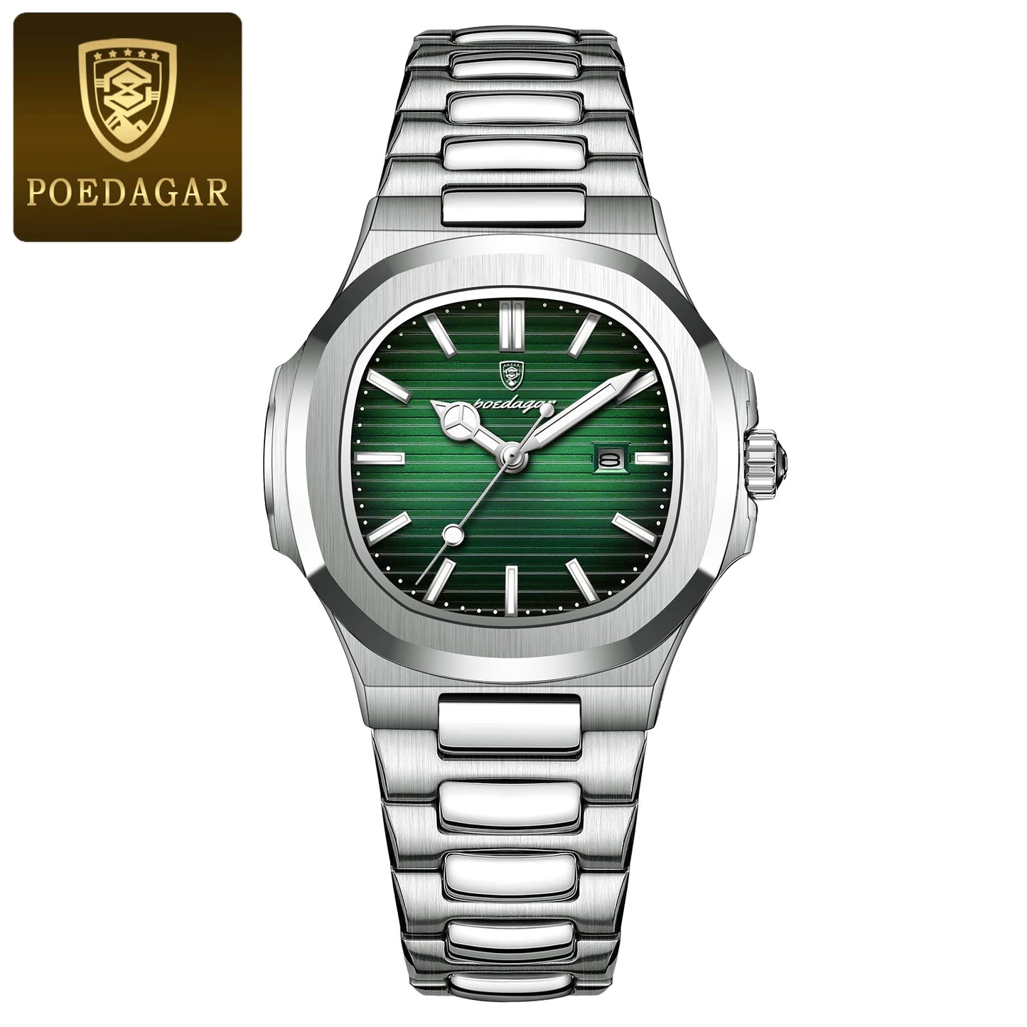 POEDAGAR Luxury Square Watch for Woman Waterproof