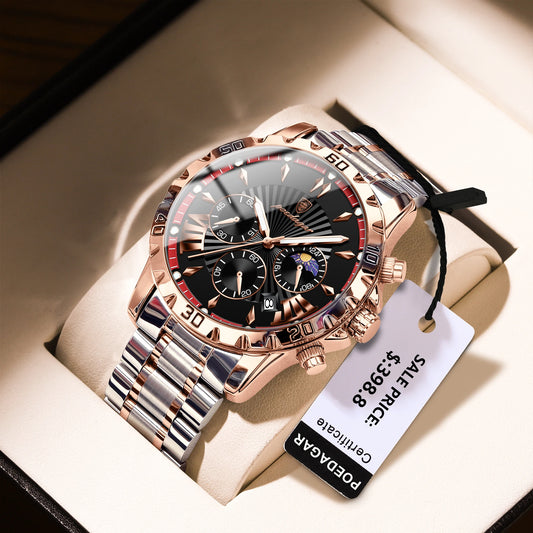 POEDAGAR Luxury High Quality Watch for Man Waterproof