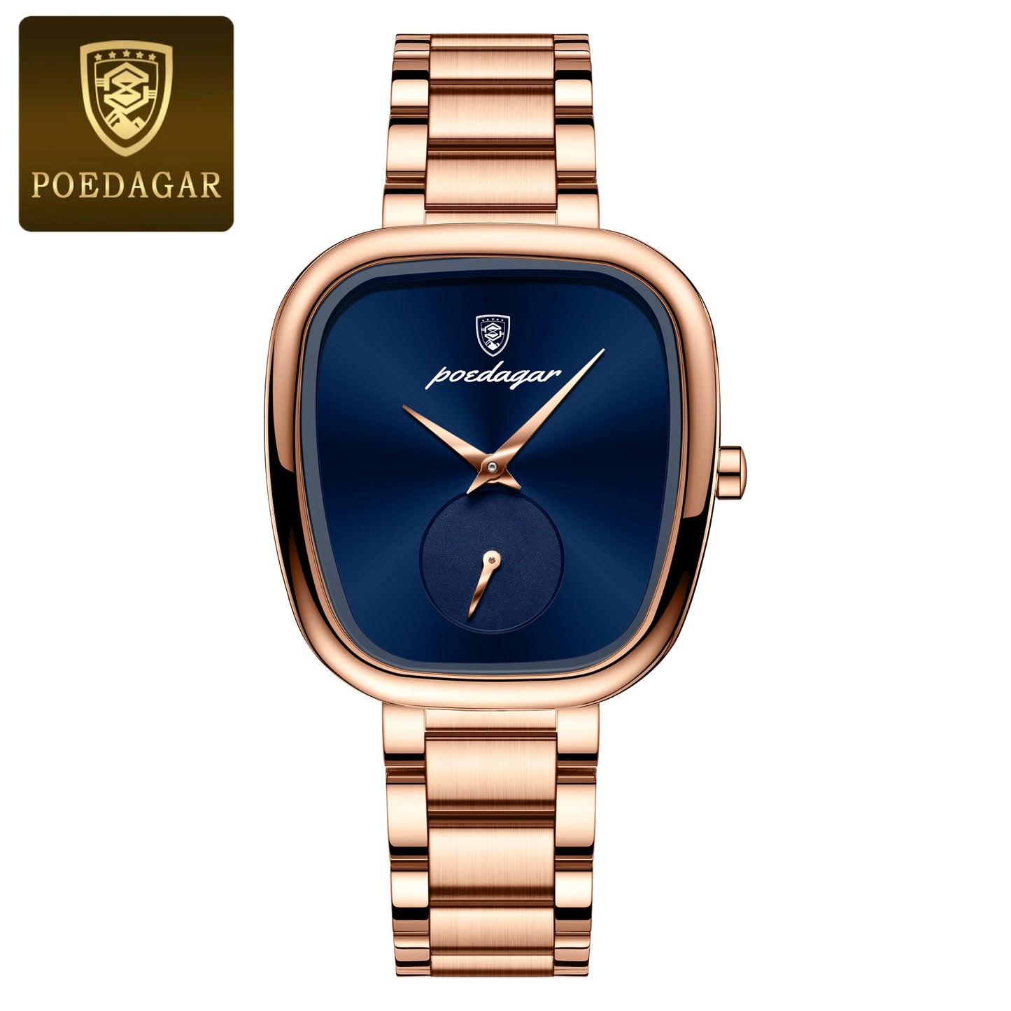 POEDAGAR Luxury Ladies Watch Stainless Steel Waterproof Quartz Watch for Woman