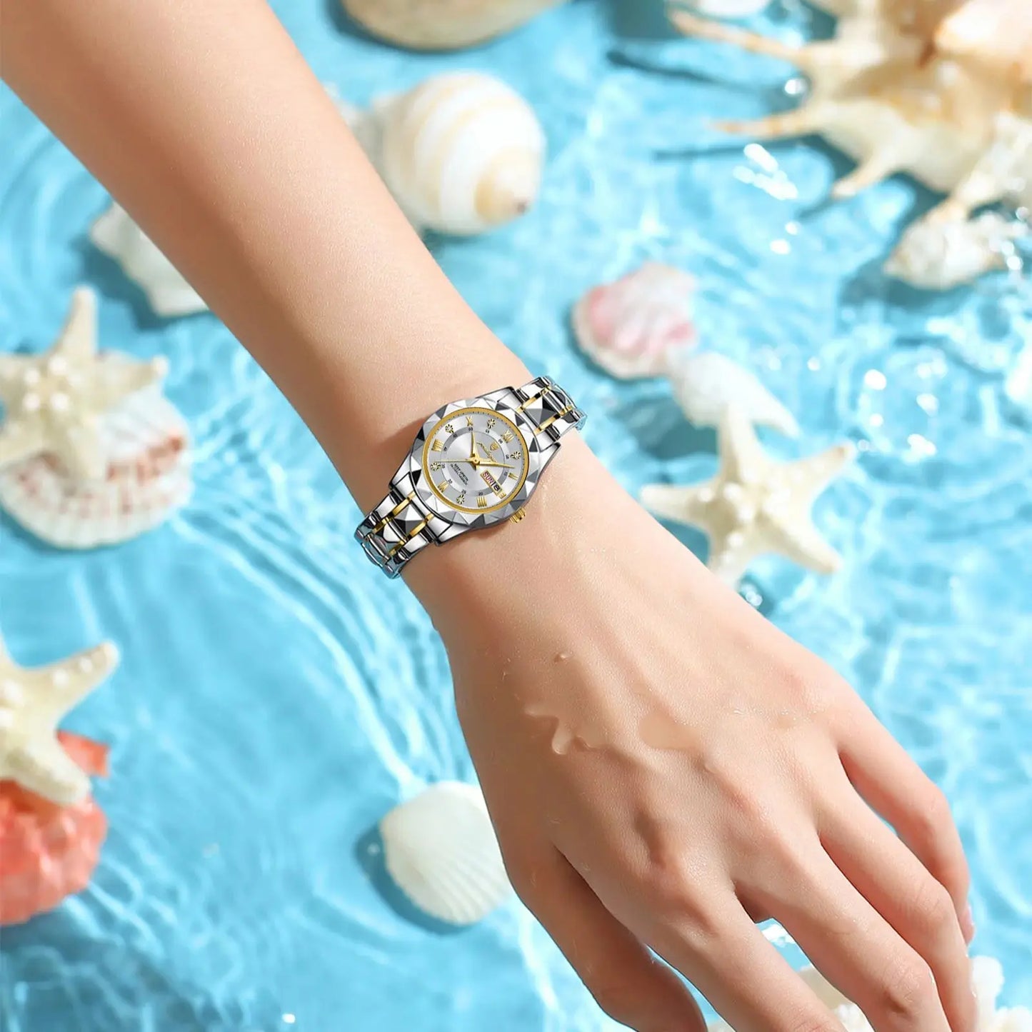 POEDAGAR Luxury Quartz Watch for Ladies Waterproof