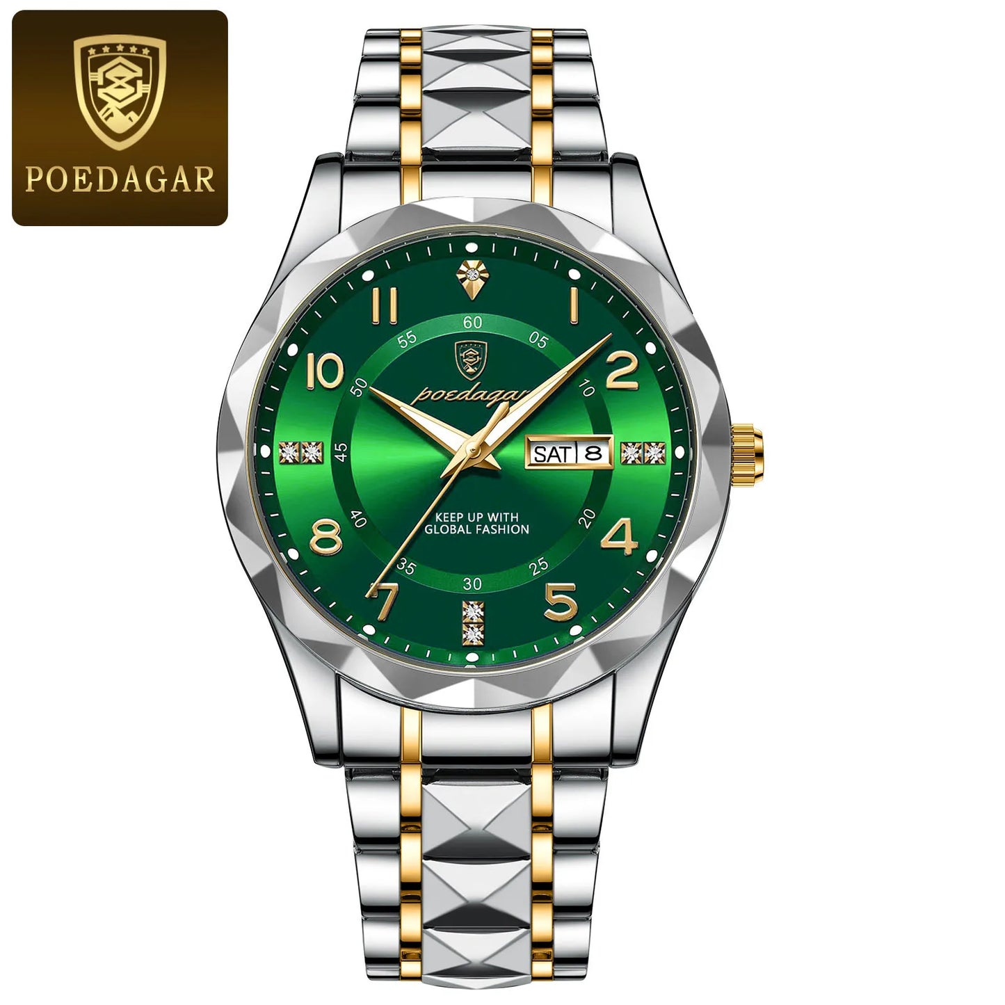 POEDAGAR Luxury Man Wristwatch Waterproof