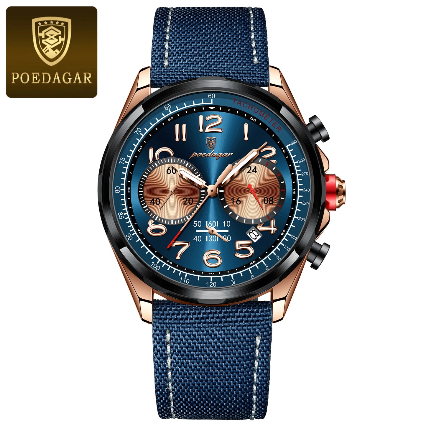 POEDAGAR Luxury Watch Men Quartz Waterproof