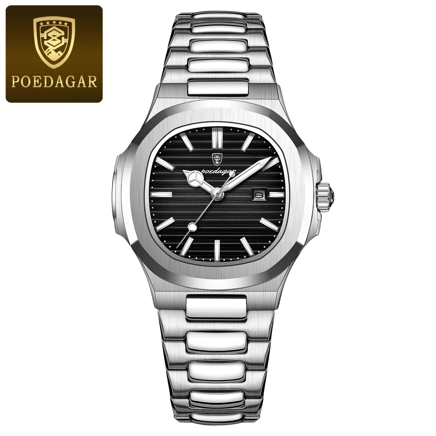 POEDAGAR Luxury Square Watch for Woman Waterproof