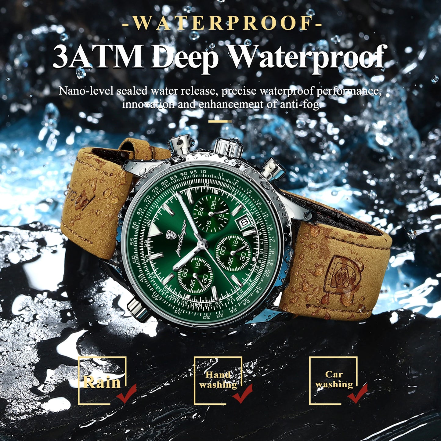 (POEDAGAR) Luxury Man Watch Quartz Waterproof