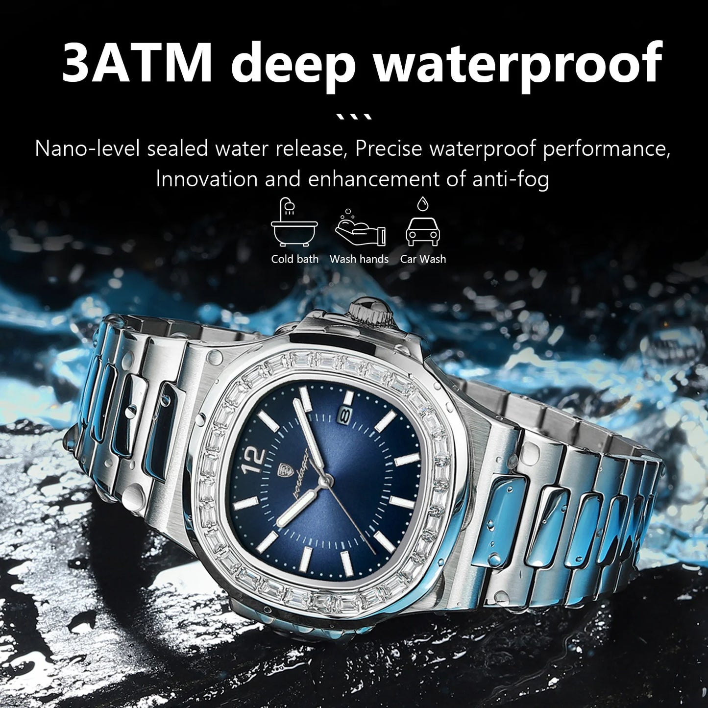 POEDAGAR Luxury Man Quartz Watch Waterproof