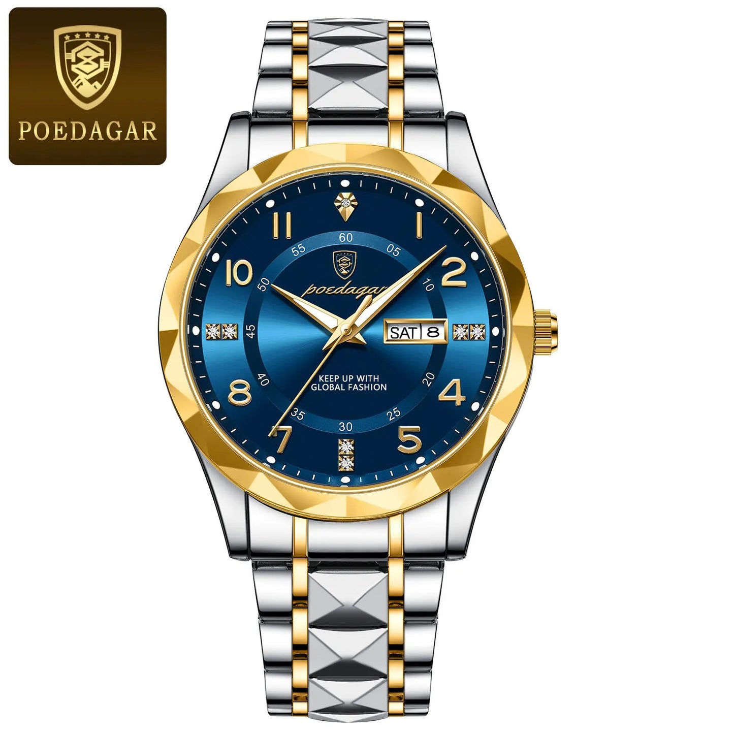 POEDAGAR Luxury Man Wristwatch Waterproof