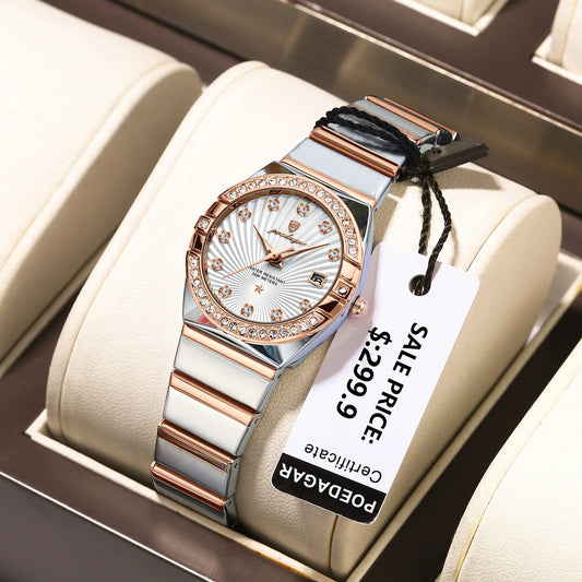 POEDAGAR Luxury Woman Wristwatch Waterproof