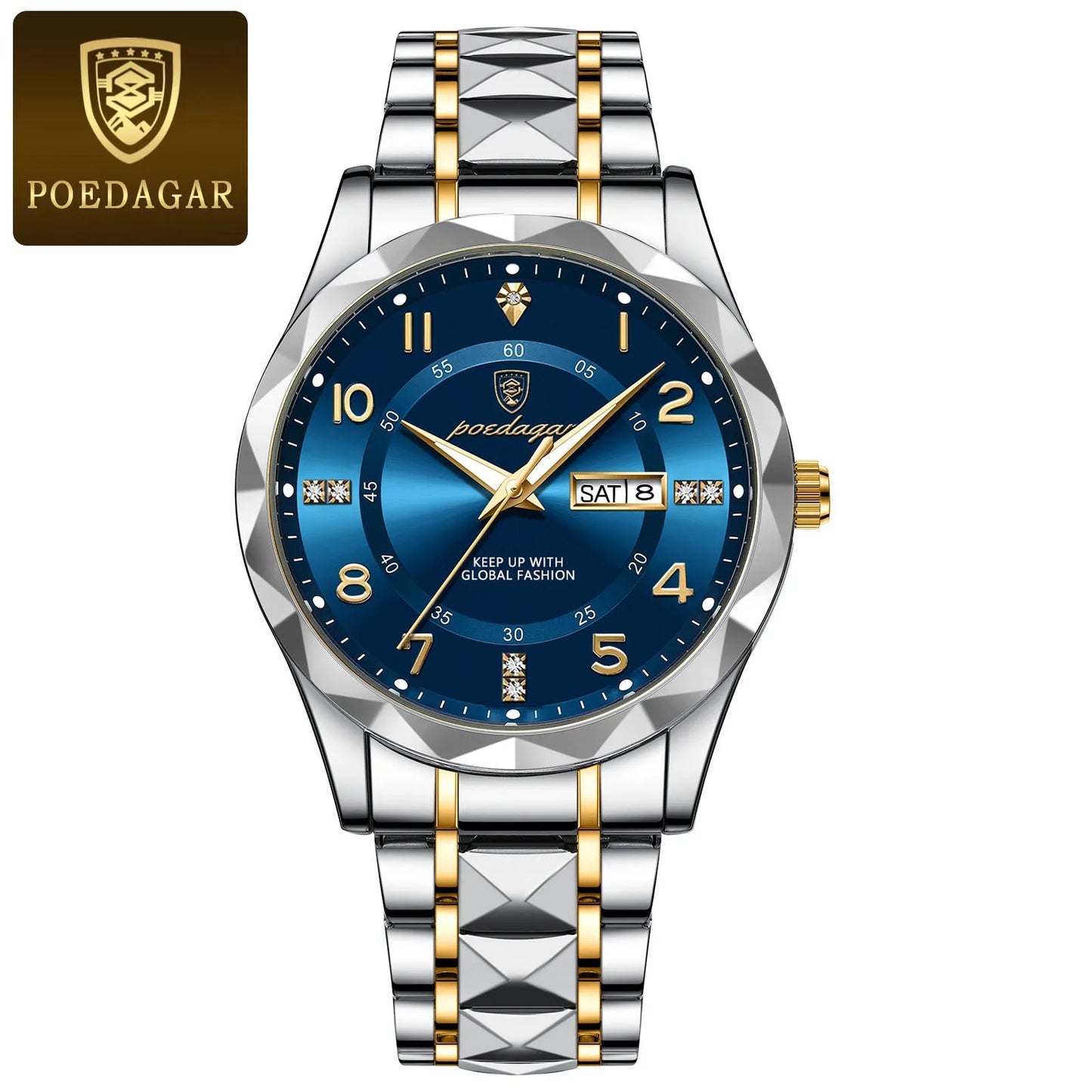 POEDAGAR Luxury Man Wristwatch Waterproof