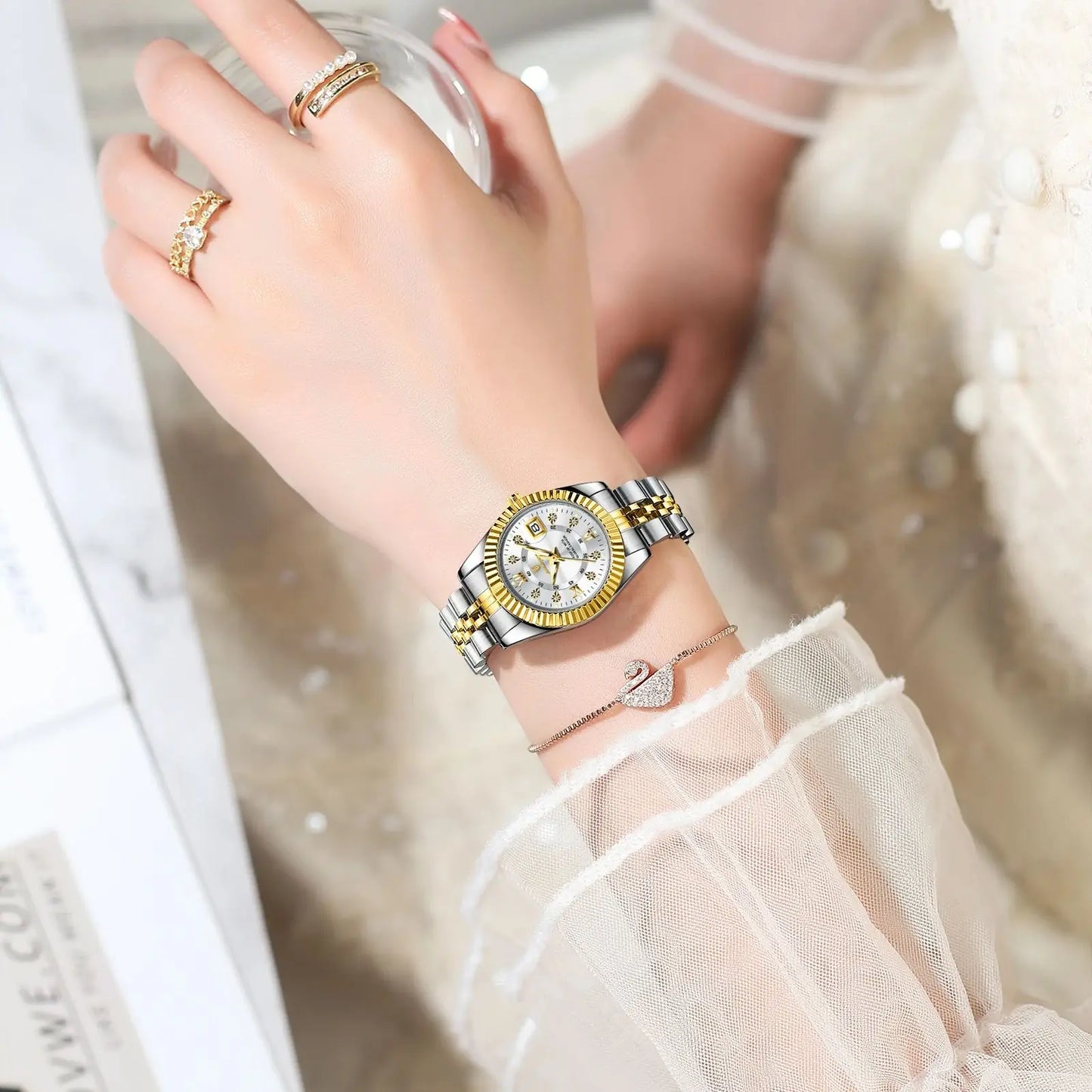 POEDAGAR Luxury Elegant Watch for Women Waterproof