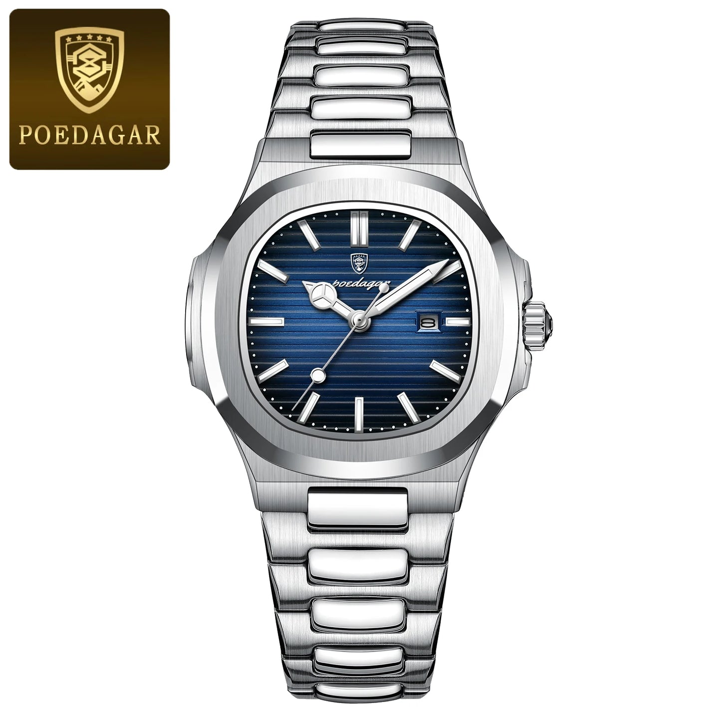 POEDAGAR Luxury Square Watch for Woman Waterproof