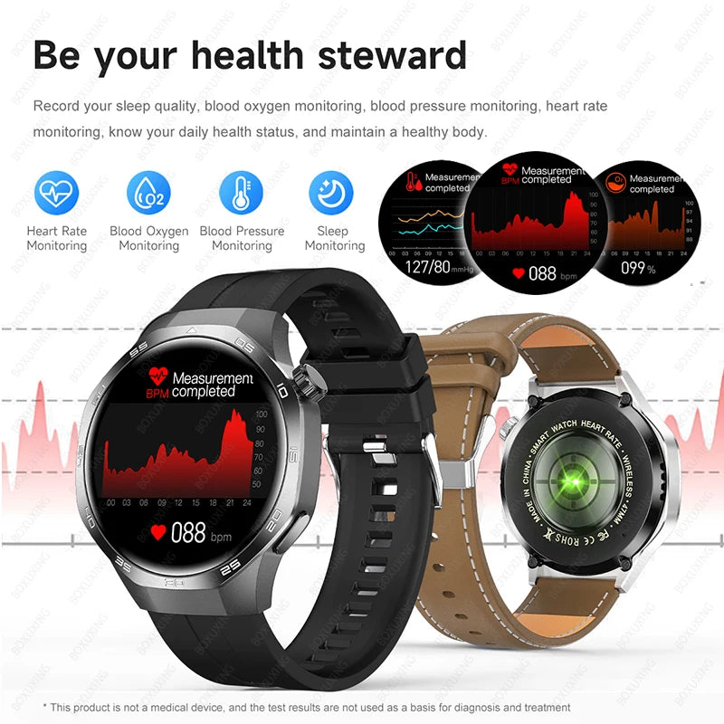 For Huawei Xiaomi GT5 Pro Smart Watch Men AMOLED HD Screen GPS NFC Heart Rate Bluetooth Call IP68 Waterproof SmartWatch 2025 New