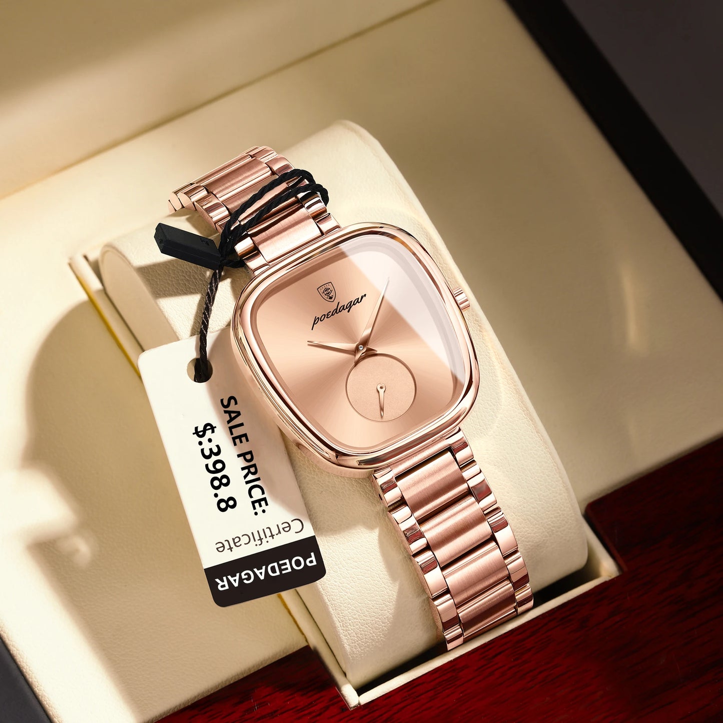 POEDAGAR Luxury Ladies Watch Stainless Steel Waterproof Quartz Watch for Woman