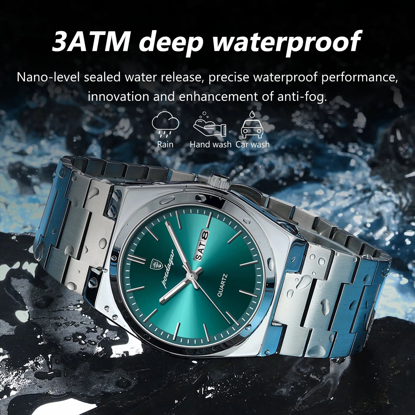 POEDAGAR Luxury  Man Wristwatch Sport Men Watches Waterproof