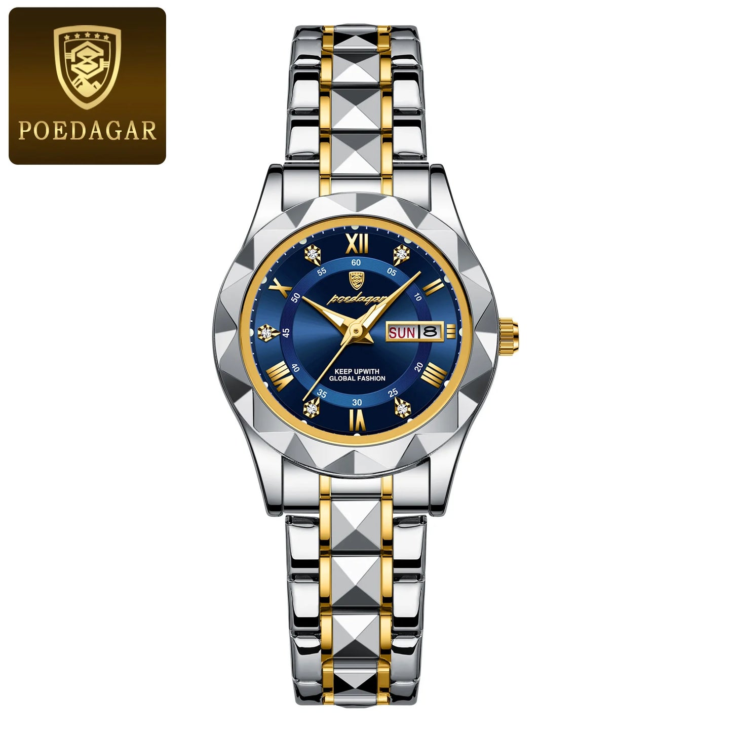 POEDAGAR Luxury Ladies Dress Watch Luminous Waterproof