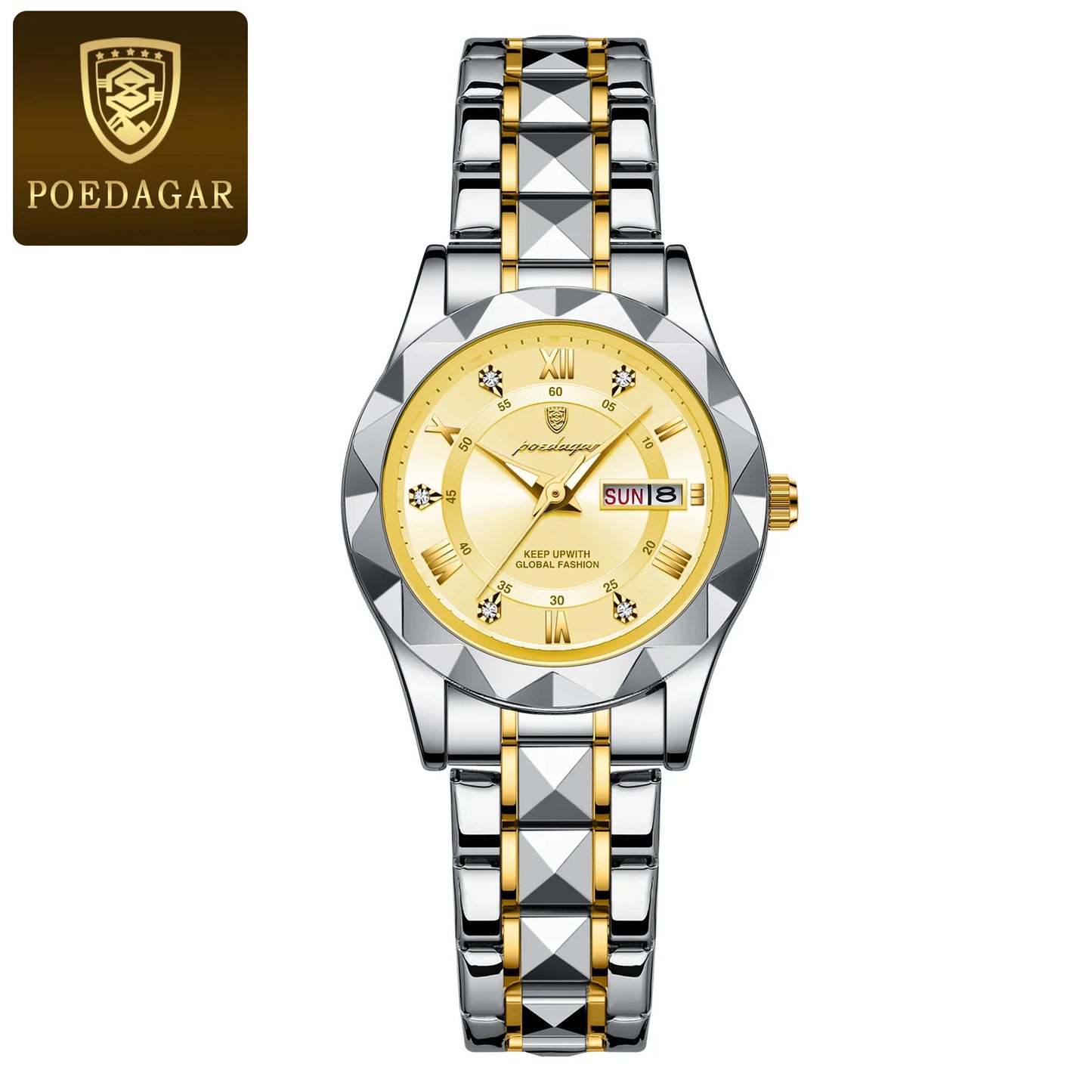 POEDAGAR Luxury Ladies Dress Watch Luminous Waterproof