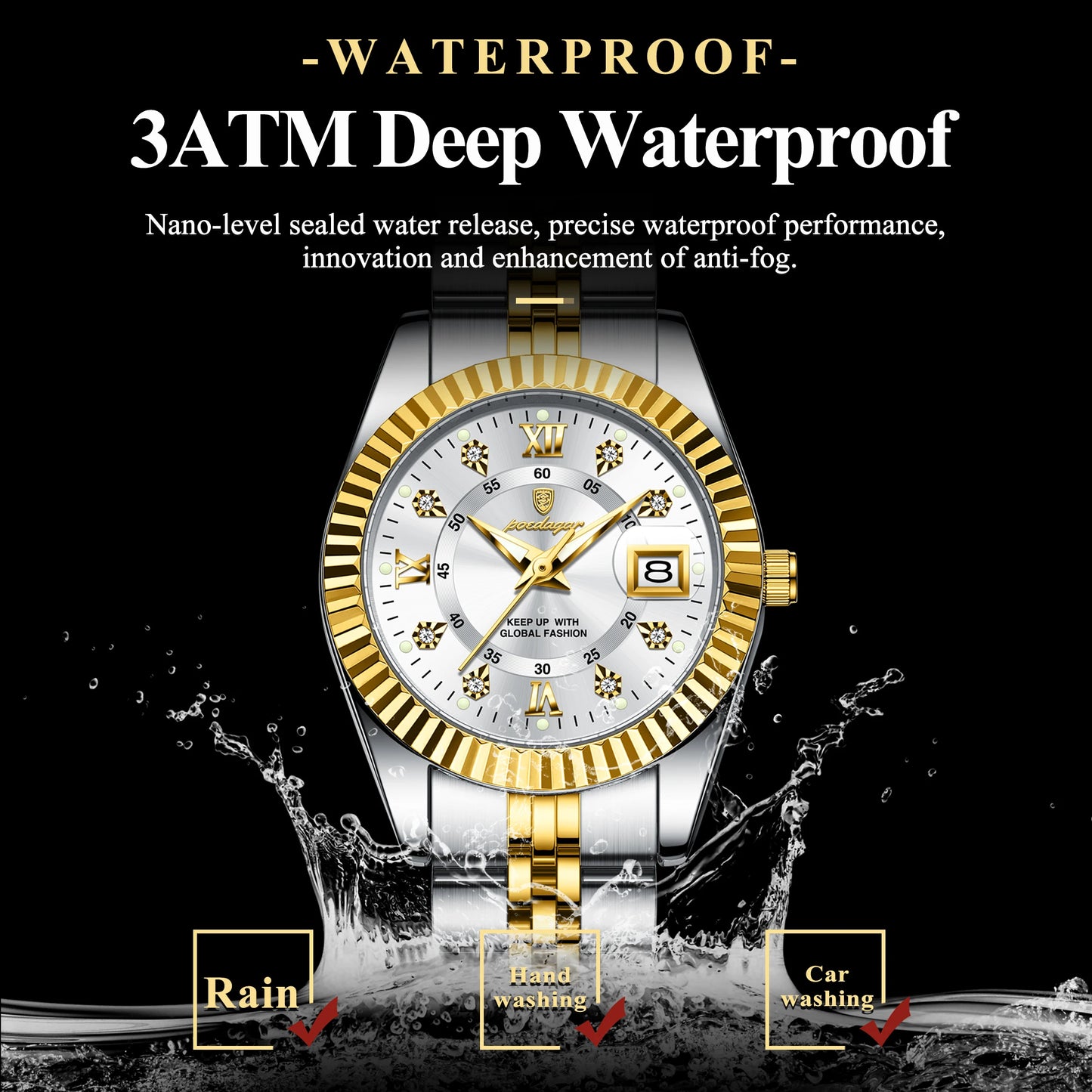 POEDAGAR Luxury Elegant Watch for Women Waterproof