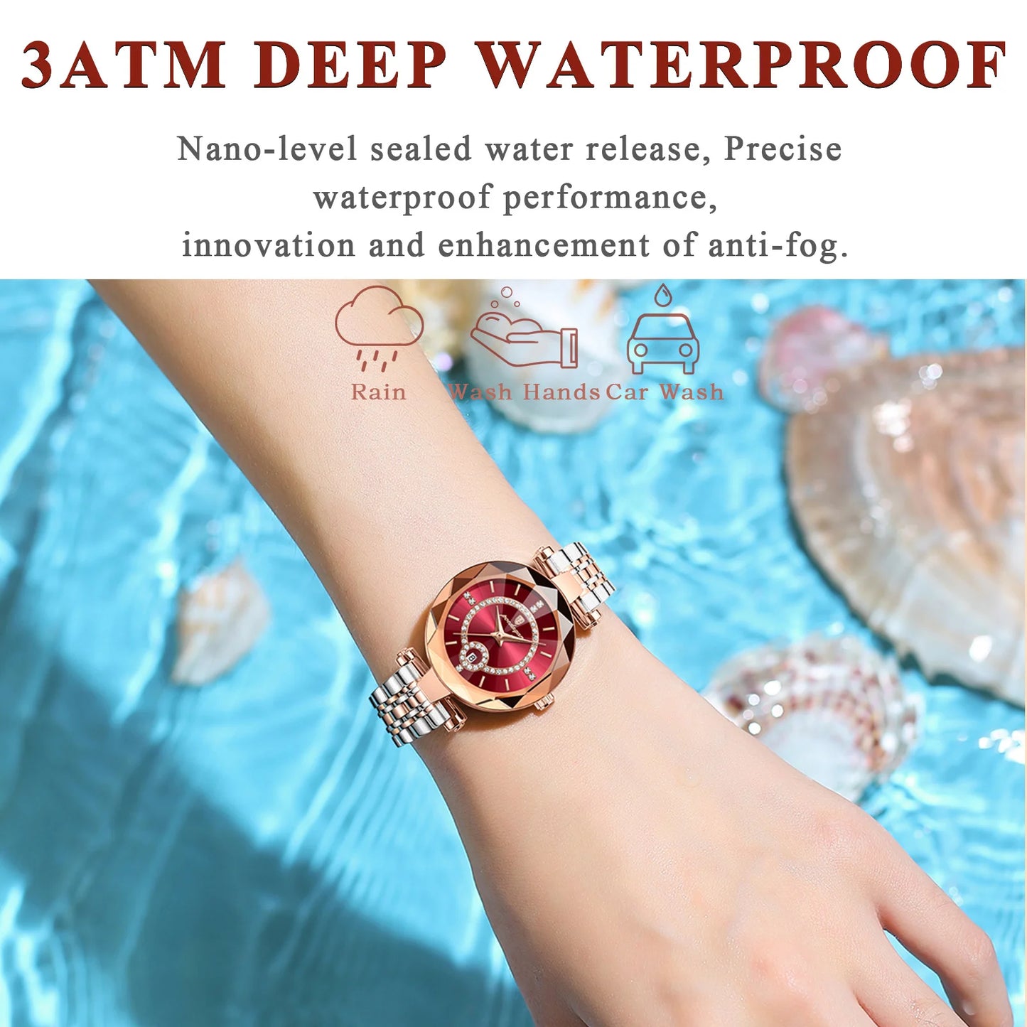 POEDAGAR Luxury Watch For Woman  Waterproof