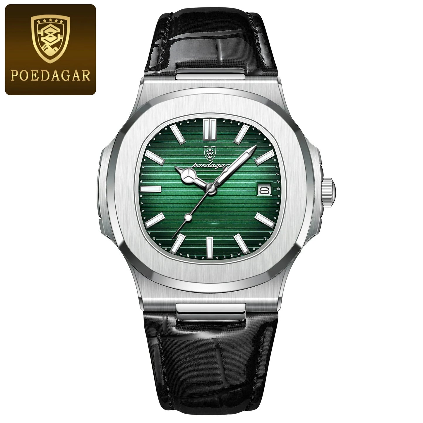 POEDAGAR Luxury Man Wristwatch Business  Waterproof