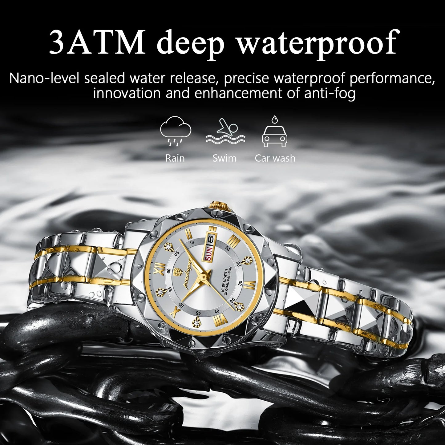 POEDAGAR Luxury Quartz Watch for Ladies Waterproof