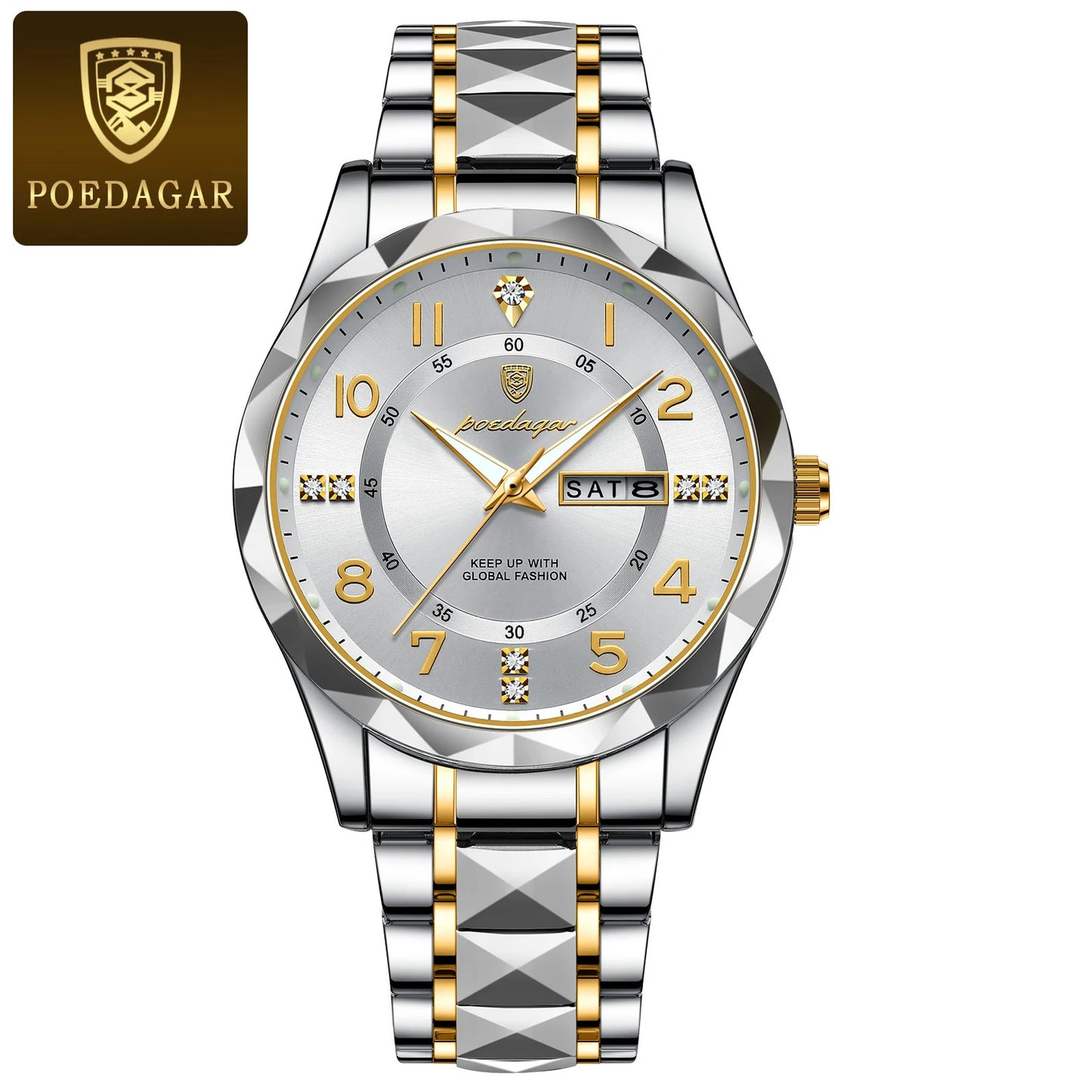 POEDAGAR Luxury Man Wristwatch Waterproof