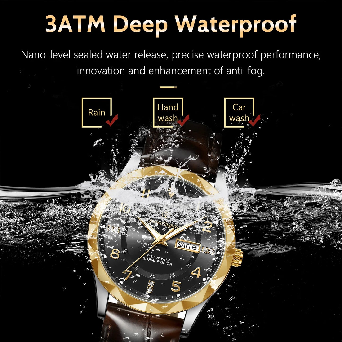 POEDAGAR Luxury High Quality Watches for Men Sport Quartz Waterproof