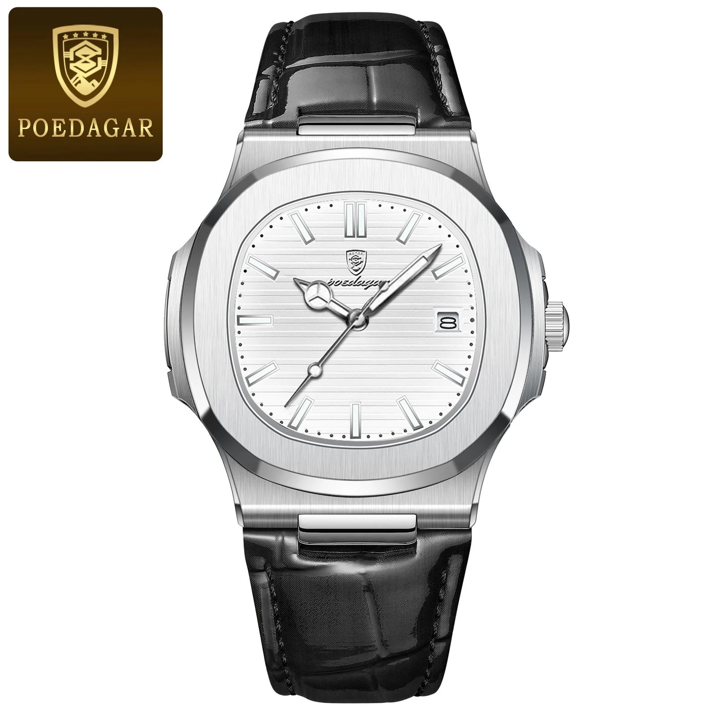 POEDAGAR Luxury Man Wristwatch Business  Waterproof