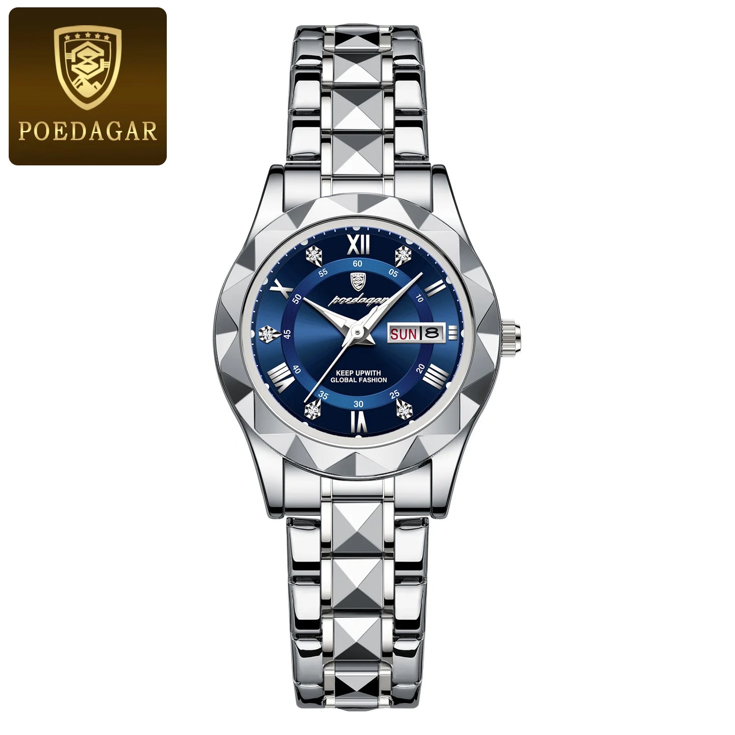 POEDAGAR Luxury Quartz Watch for Ladies Waterproof