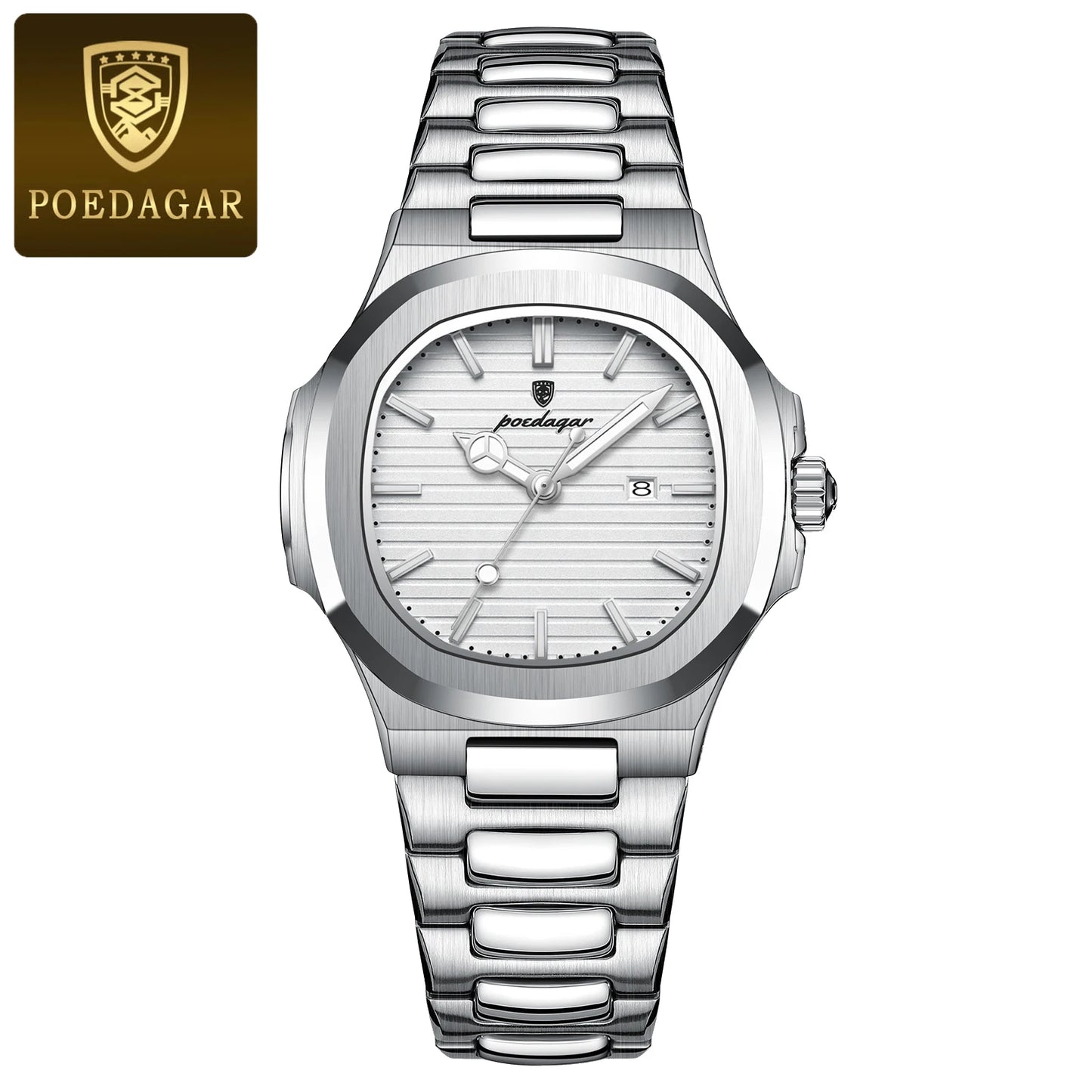 POEDAGAR Luxury Square Watch for Woman Waterproof