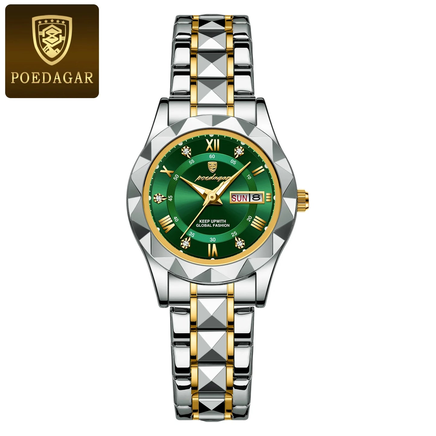 POEDAGAR Luxury Ladies Dress Watch Luminous Waterproof