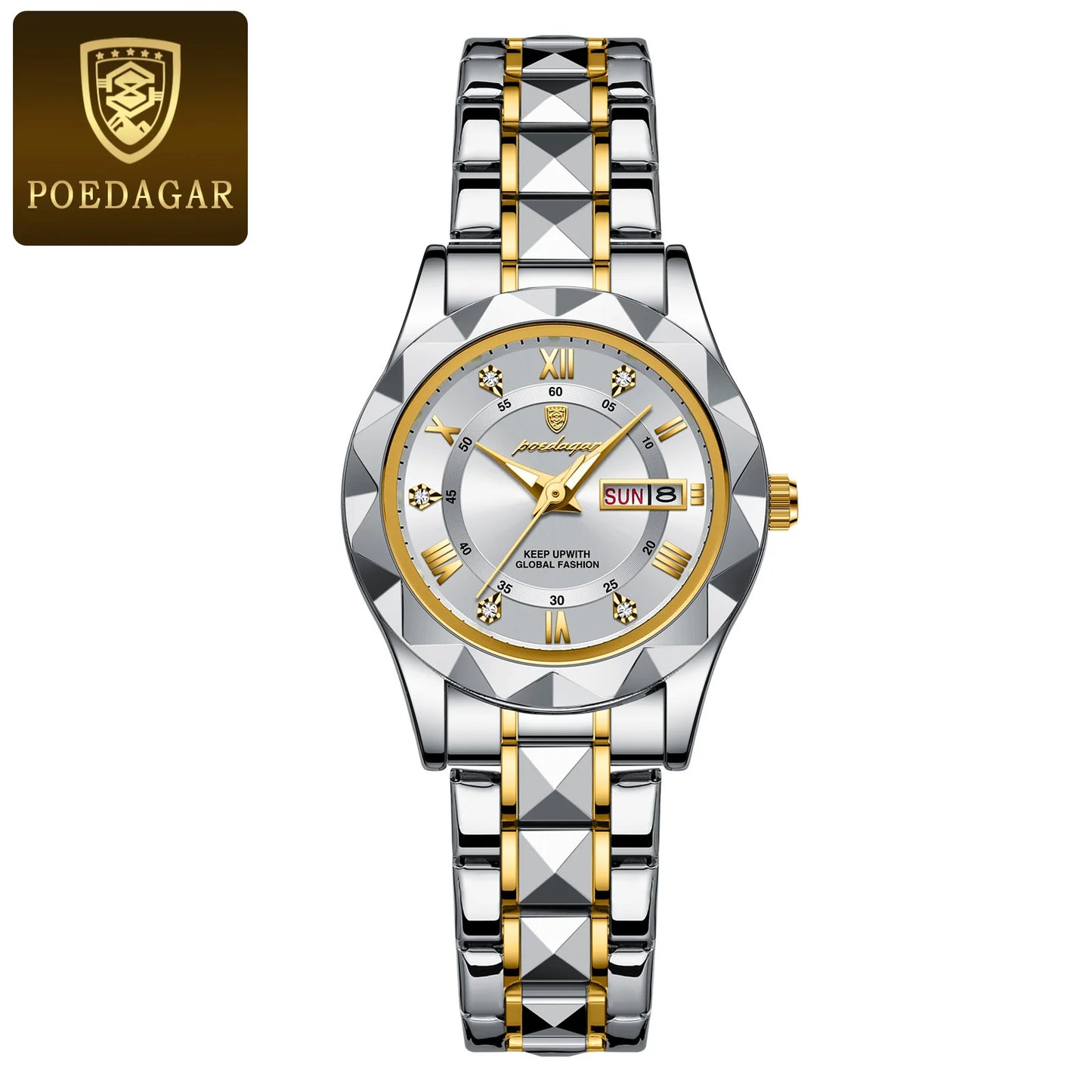 POEDAGAR Luxury Ladies Dress Watch Luminous Waterproof