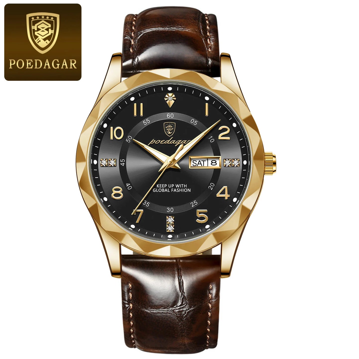 POEDAGAR Luxury High Quality Watches for Men Sport Quartz Waterproof