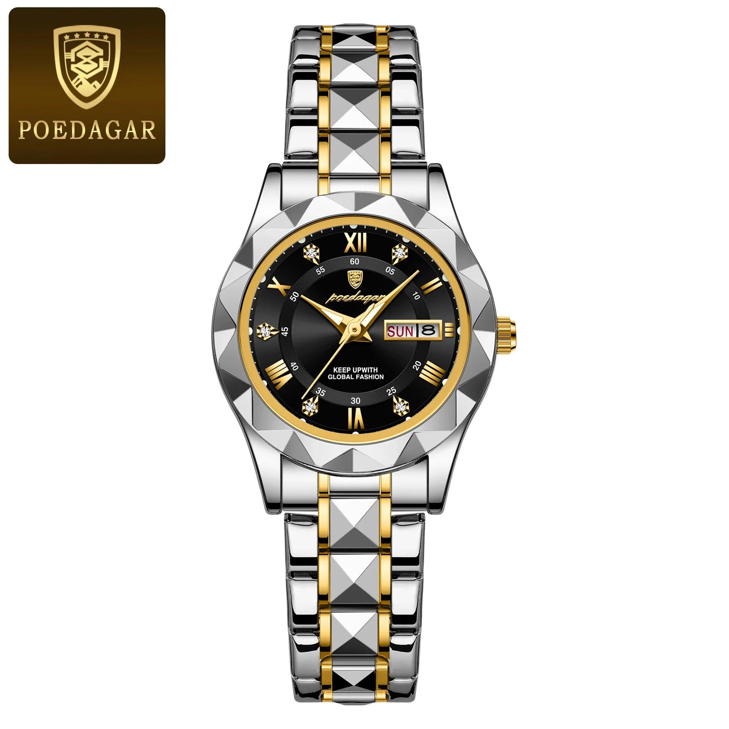 POEDAGAR Luxury Ladies Dress Watch Luminous Waterproof