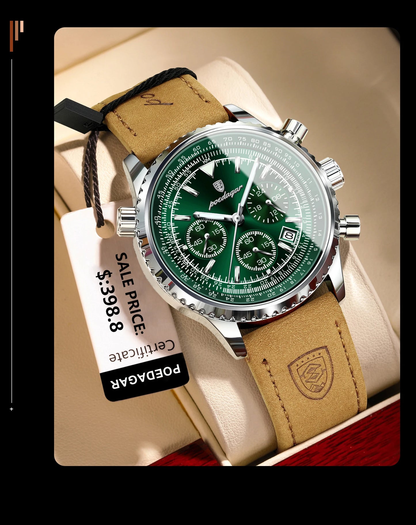 (POEDAGAR) Luxury Man Watch Quartz Waterproof